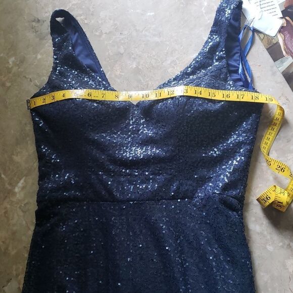 Morilee by Madeline Gardner Mesh Sequin V-Neck Gown - Picture 9 of 17